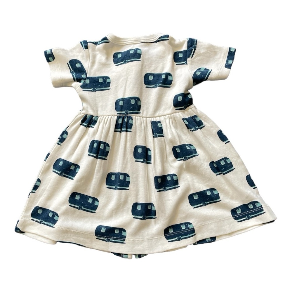 #205, kate quinn short sleeve button front dress, NWT, size 12-18 mo - Picture 2 of 4